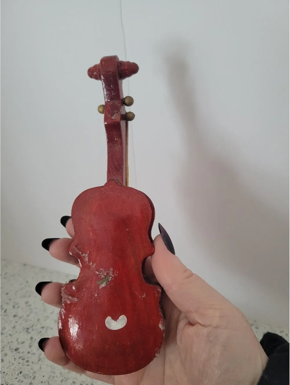Vintage Mini Wood Violin Christmas Wreath Decor Ornament Instrument Music
